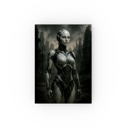 Futuristic Robot-Themed Hard Backed Journal - Perfect for Sci-Fi Lovers, Note-Taking, Goal Setting, Sketching, Gift Ideas