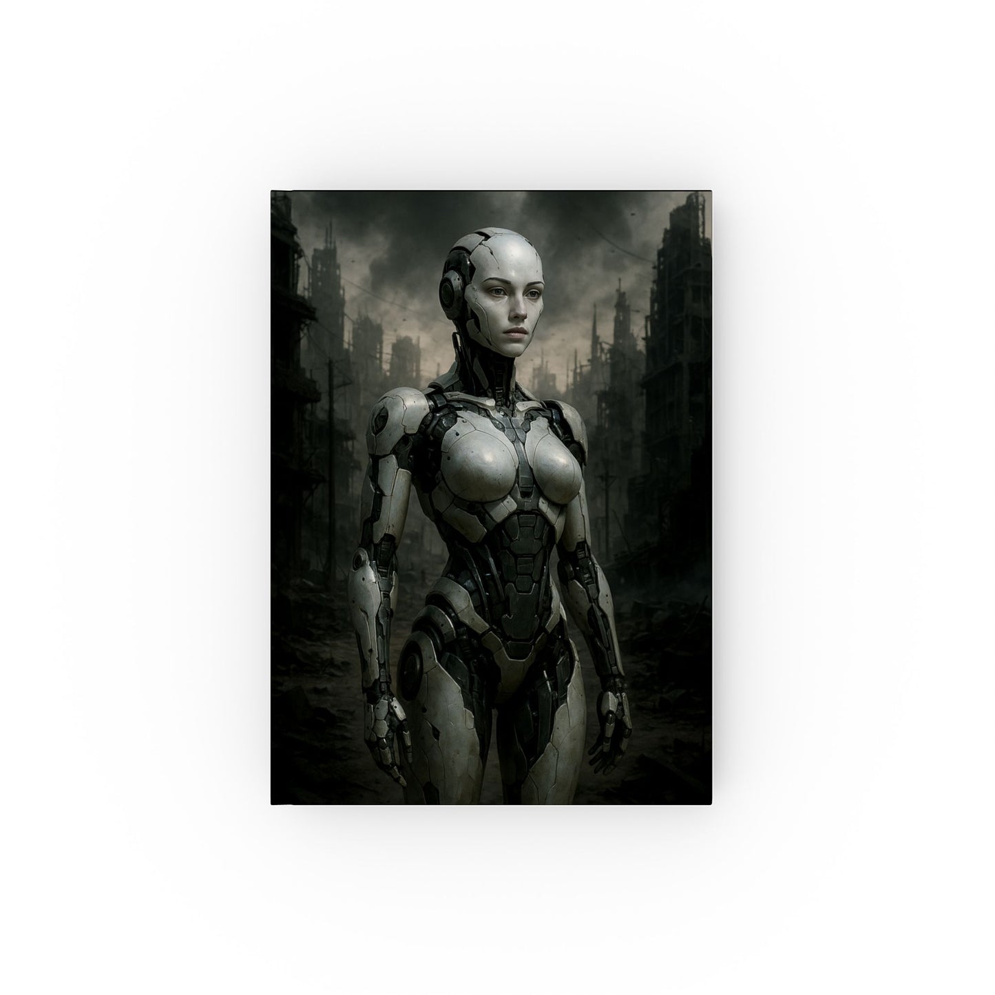 Futuristic Robot-Themed Hard Backed Journal - Perfect for Sci-Fi Lovers, Note-Taking, Goal Setting, Sketching, Gift Ideas