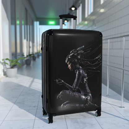 Stylish Travel Suitcase with Futuristic Design - Perfect for Adventurers