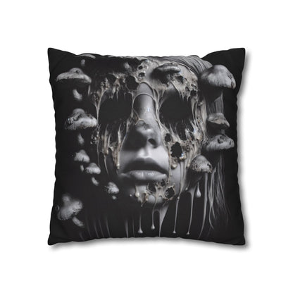 Dark Art Decorative Pillowcase, Gothic Home Decor, Statement Cushion Cover, Unique Gift for Art Lovers, Halloween Decor