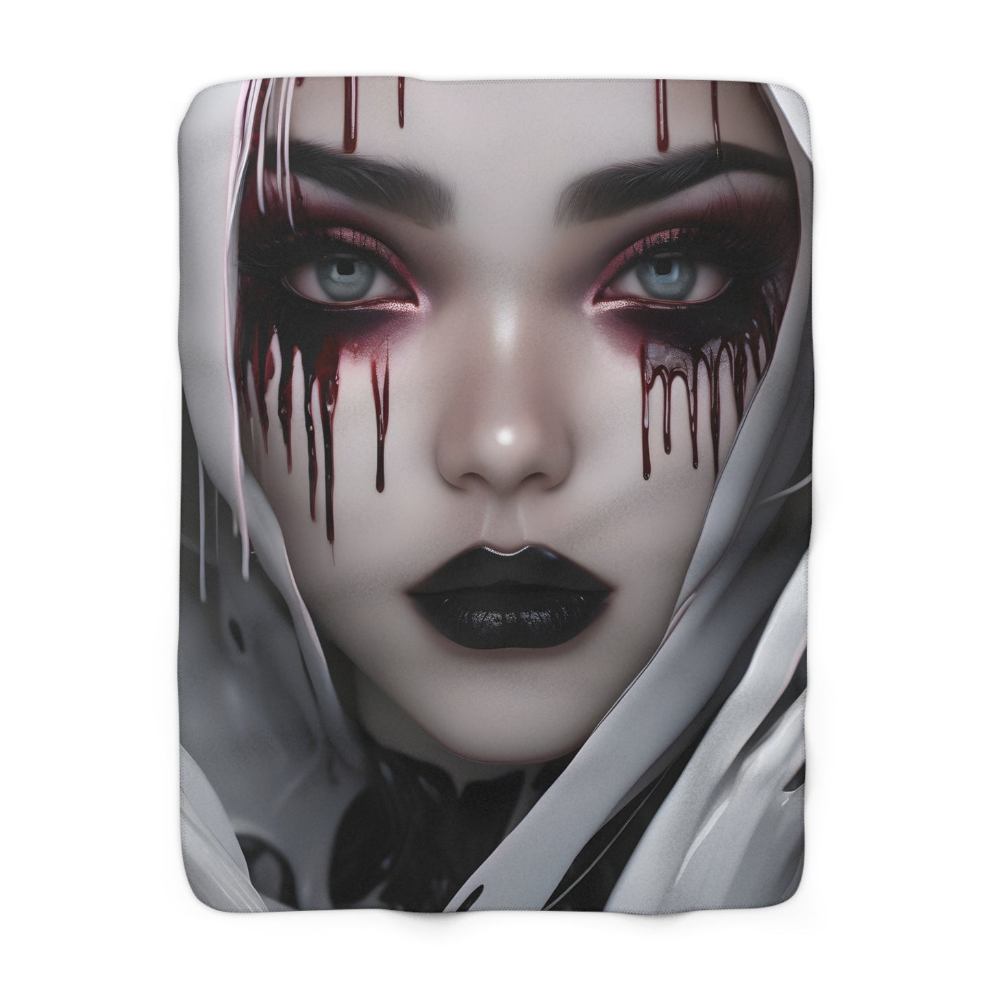 Sherpa Fleece Blanket with Dark Horror Gothic Design