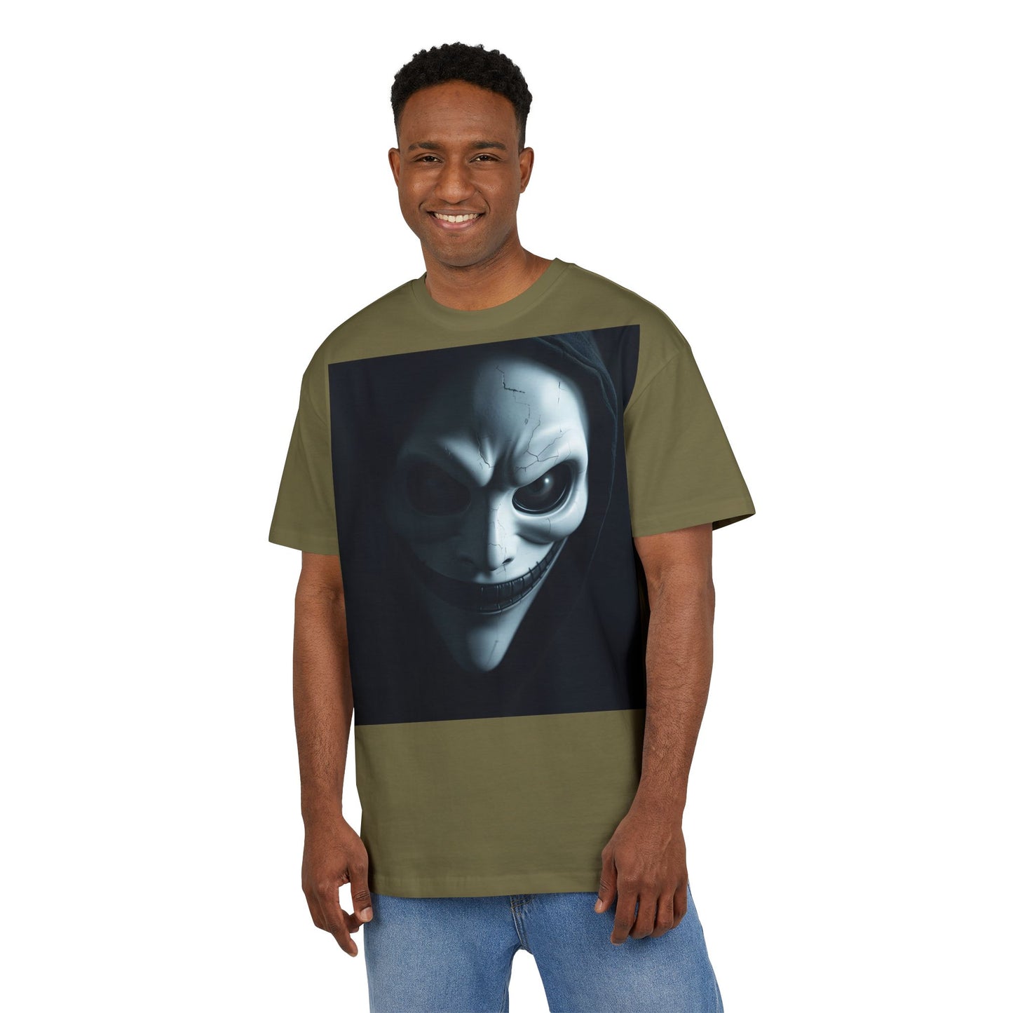 Spooky Graphic Unisex Oversized Tee, Halloween Shirt, Horror Aesthetic Tee, Statement Tee for Parties, Casual Wear, Gift Idea