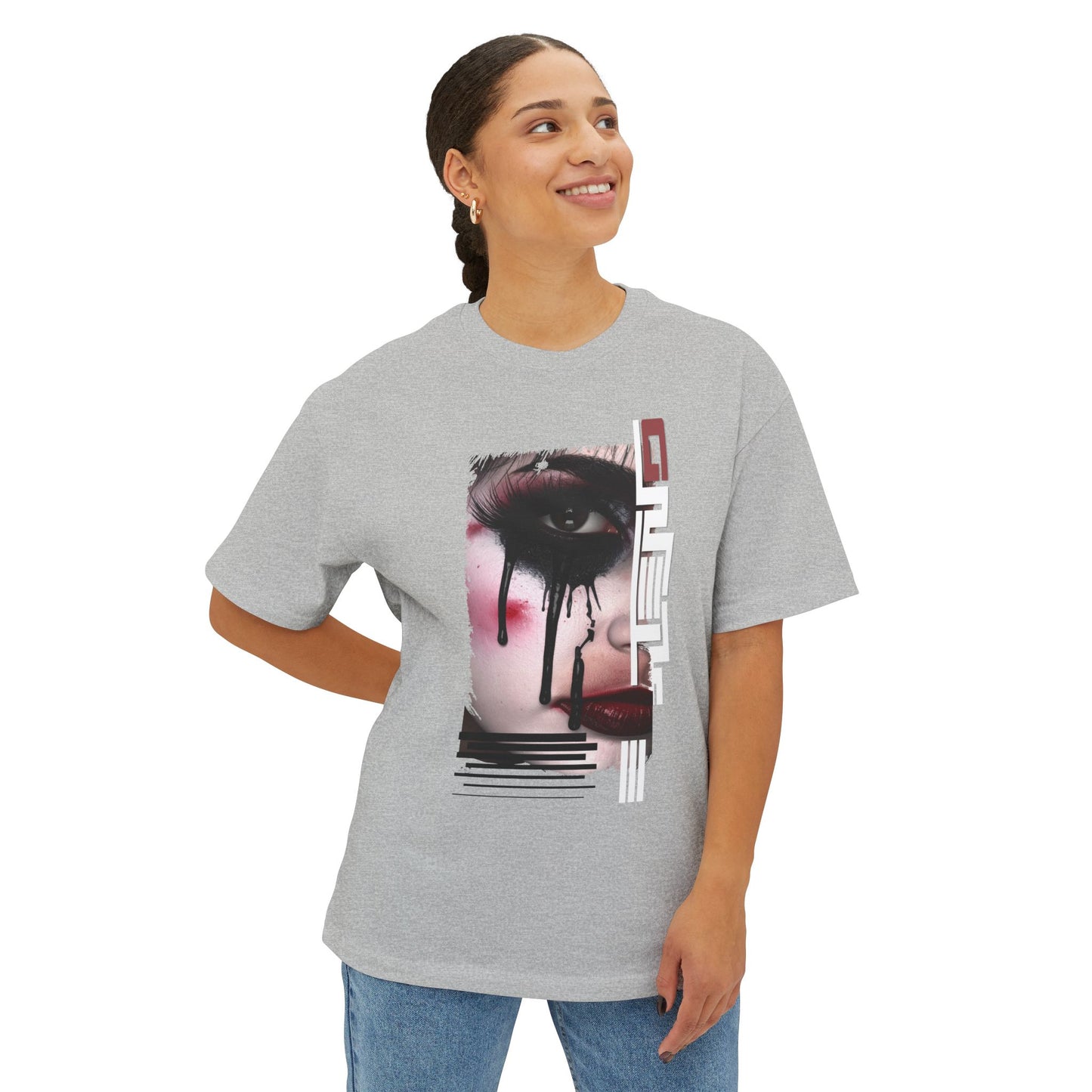 Artistic Oversized Tee - Bold Abstract Design, Streetwear, Casual Style, Unique Gift, Graphic Tee