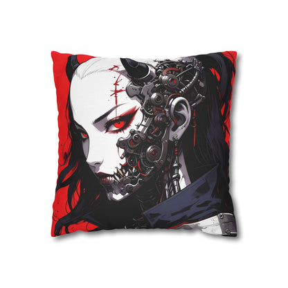 Futuristic Anime Style Pillowcase, Cyberpunk Decor, Gift for Anime Lovers, Home Accessories, Housewarming Present, Cozy Bedroom