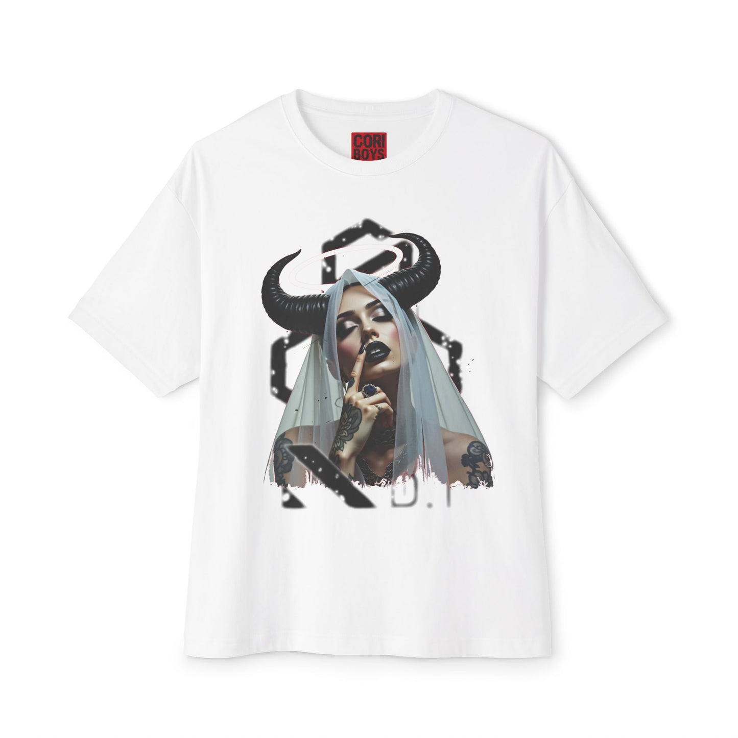 Edgy Graphic Tee, Unisex Oversized Boxy Tee, Alternative Fashion Shirt, Unique Apparel, Statement Top, Gift for Her