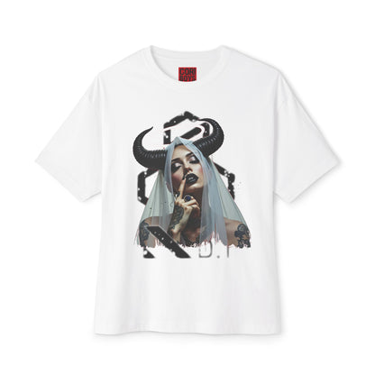 Edgy Graphic Tee, Unisex Oversized Boxy Tee, Alternative Fashion Shirt, Unique Apparel, Statement Top, Gift for Her