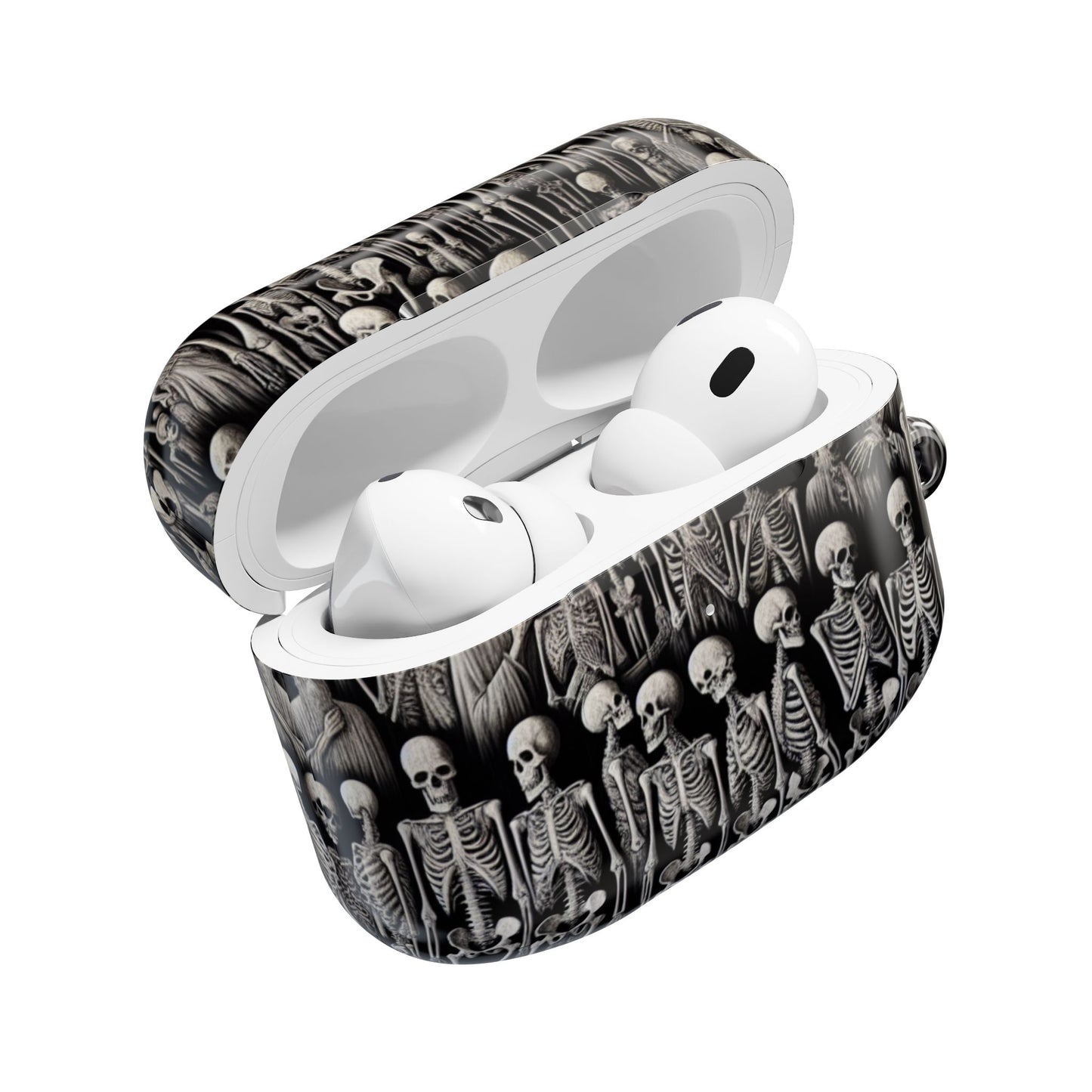 Skeleton Pattern AirPod Case, Cute Halloween Accessory, Spooky Gift for Music Lovers, Fun Phone Accessories, Unique Earbud Holder