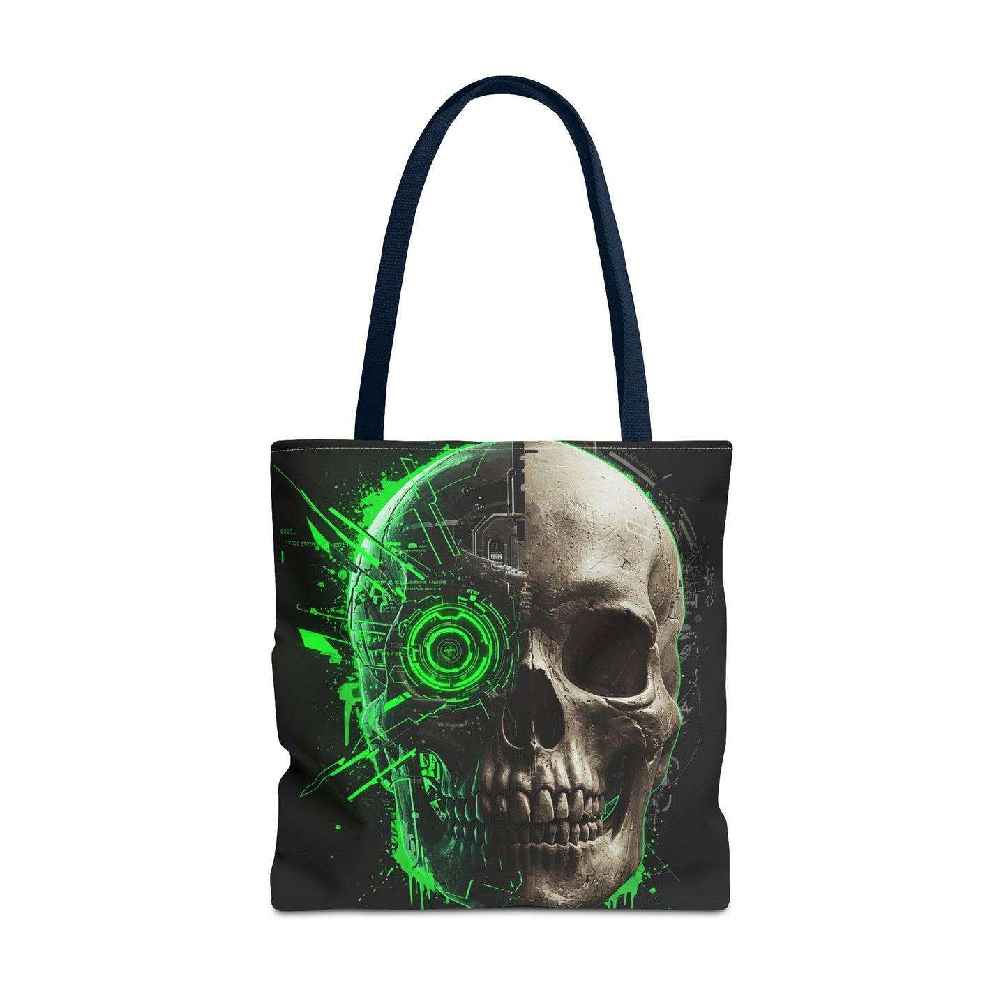 Edgy Skull Print Tote Bag | Perfect for Gamers, Halloween, and Festivals | Stylish Reusable Bag, Fashion Tote, Unique Gift