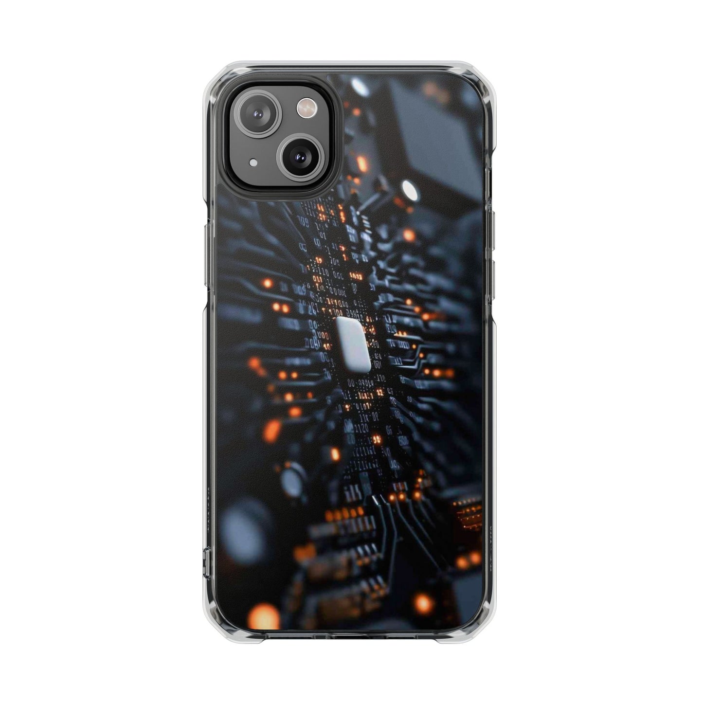 Magnetic Clear Impact Phone Case - Tech-Inspired Design, Perfect for Gadget Lovers, Birthday Gift, Tech Accessories, Durable Protection