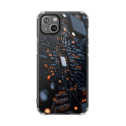 Magnetic Clear Impact Phone Case - Tech-Inspired Design, Perfect for Gadget Lovers, Birthday Gift, Tech Accessories, Durable Protection
