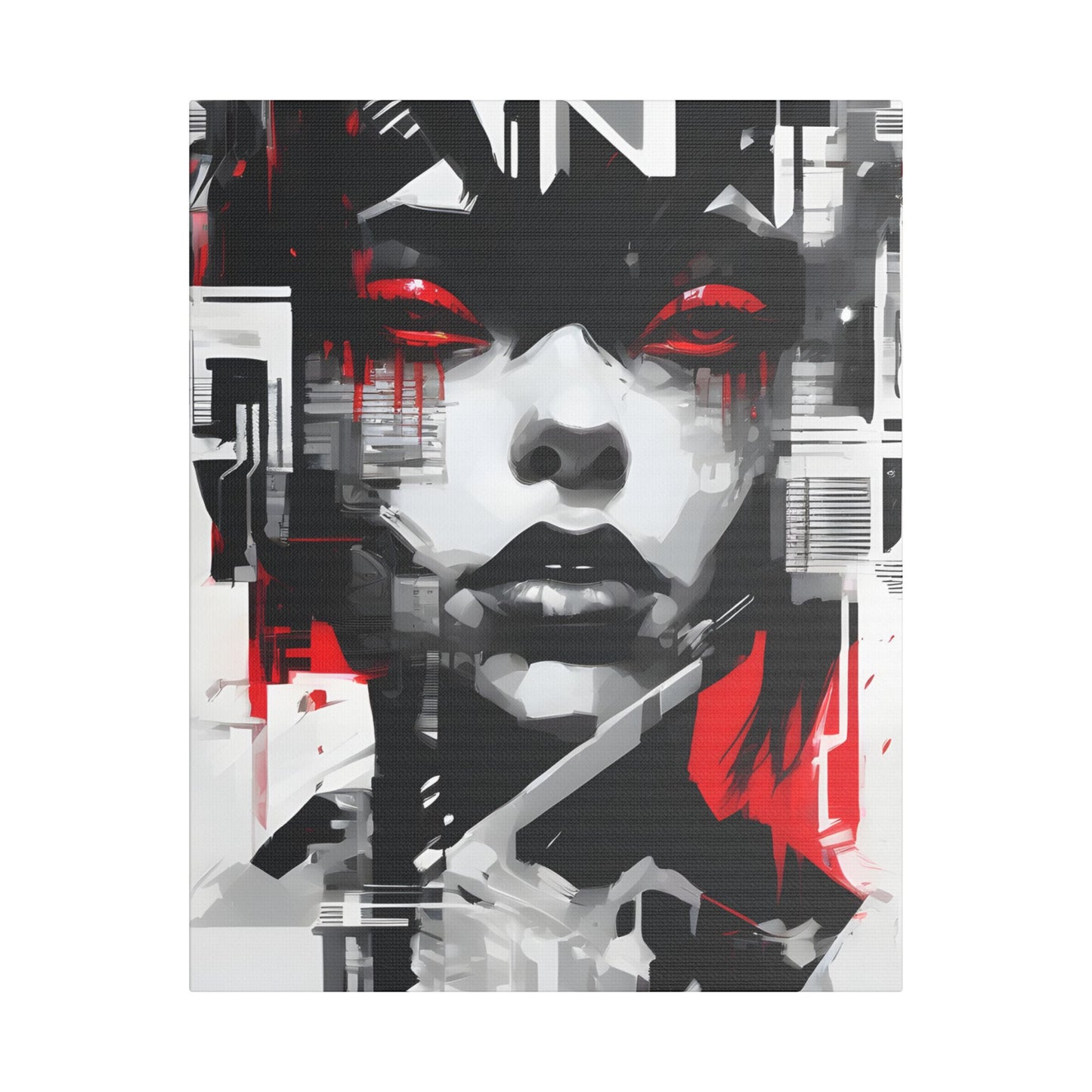Stretched Canvas Art, Edgy Wall Decor, Modern Home Interior, Statement Piece, Unique Artwork for Living Room, Gift Idea