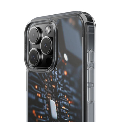 Clear Phone Case with Cyber Print