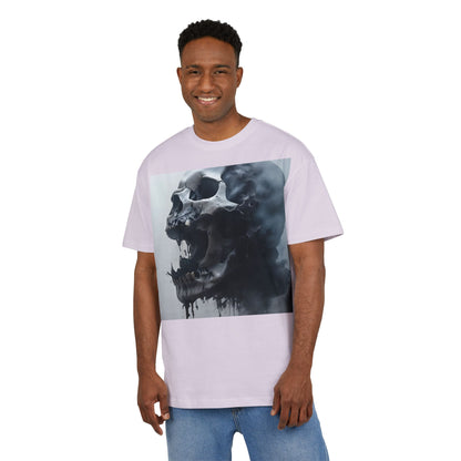 Gothic Skull Oversized Tee | Unisex, Grunge Fashion, Halloween Shirt, Dark Aesthetic, Casual Wear