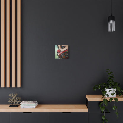 Futuristic Satin Canvas Art Print, Wall Decor for Gamers, Tech Enthusiasts, and Sci-Fi Fans, Unique Gift Idea for Birthdays