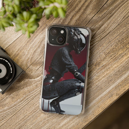 Cyber Design Magnetic Phone Case, Clear Mobile Cover, Gothic Style, Halloween Gift, Celestial Protection Accessory