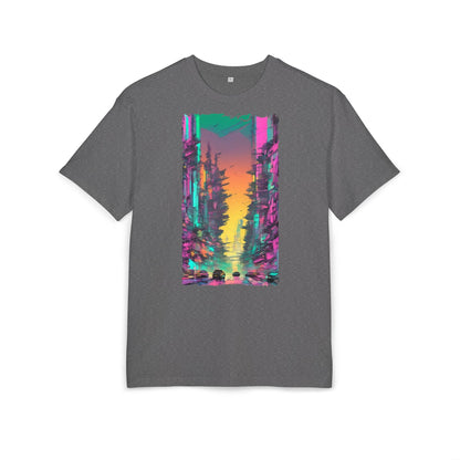 Vibrant Nature Sunset Unisex Oversize Tee, Cozy Graphic Shirt for Nature Lovers, Trendy Casual Wear, Gift for Friends, Summer Fashion