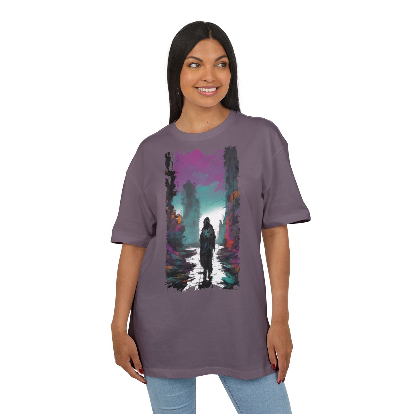 Unisex Oversized Graphic Tee with Forest Silhouette | Comfy Casual Wear, Gift for Nature Lovers, Ideal for Camping, Hiking, Everyday Style