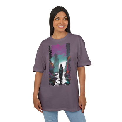 Unisex Oversized Graphic Tee with Forest Silhouette | Comfy Casual Wear, Gift for Nature Lovers, Ideal for Camping, Hiking, Everyday Style