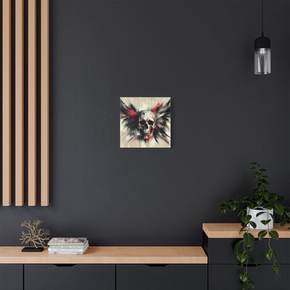 Gothic Skull Wall Art, Dark Art Canvas, Edgy Home Decor, Unique Gift for Halloween, Metalhead Wall Piece