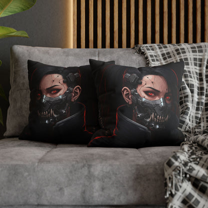 Cyberpunk-Style Velvet Pillowcase, Decorative Pillow, Home Decor, Unique Gift, Futuristic Accent, Gaming Room Decoration