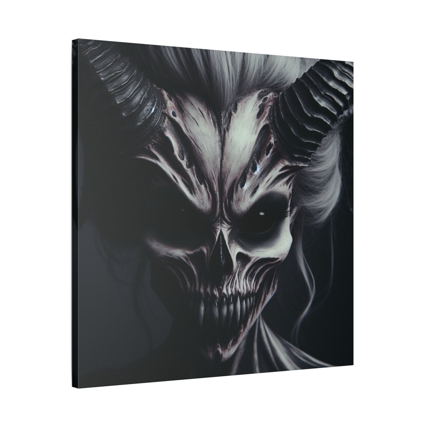Gothic Wall Art, Demon Canvas, Creepy Decor, Dark Aesthetic Artwork, Spooky Home Decor, Halloween Art