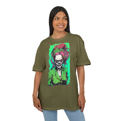 Vibrant Skull Art Oversize Tee, Unisex Graphic Tee, Edgy Streetwear Shirt, Perfect for Halloween, Gift for Art Lovers, Casual Comfort