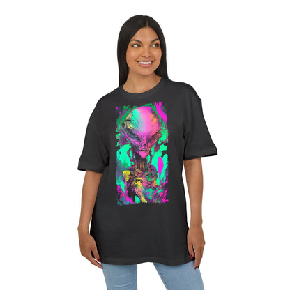 Alien Art Unisex Oversize Tee, Graphic Tee, Casual Style, Streetwear, Unique Gift, Statement Piece