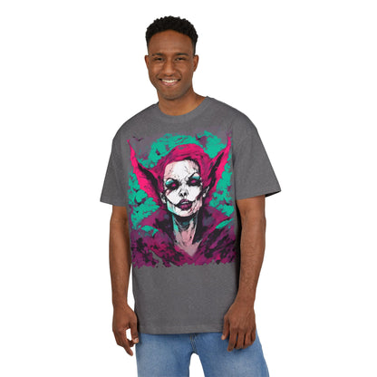 Eerie Portrait Unisex Oversized Tee | Unique Graphic Shirt for Halloween, Gift for Horror Fans, Scary Tee, Alternative Fashion