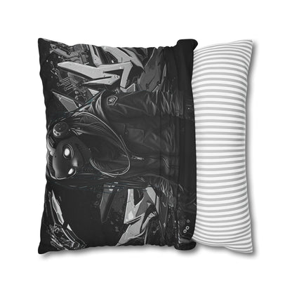 Edgy Cyberpunk Square Pillowcase - Modern Decor for Gaming Enthusiasts