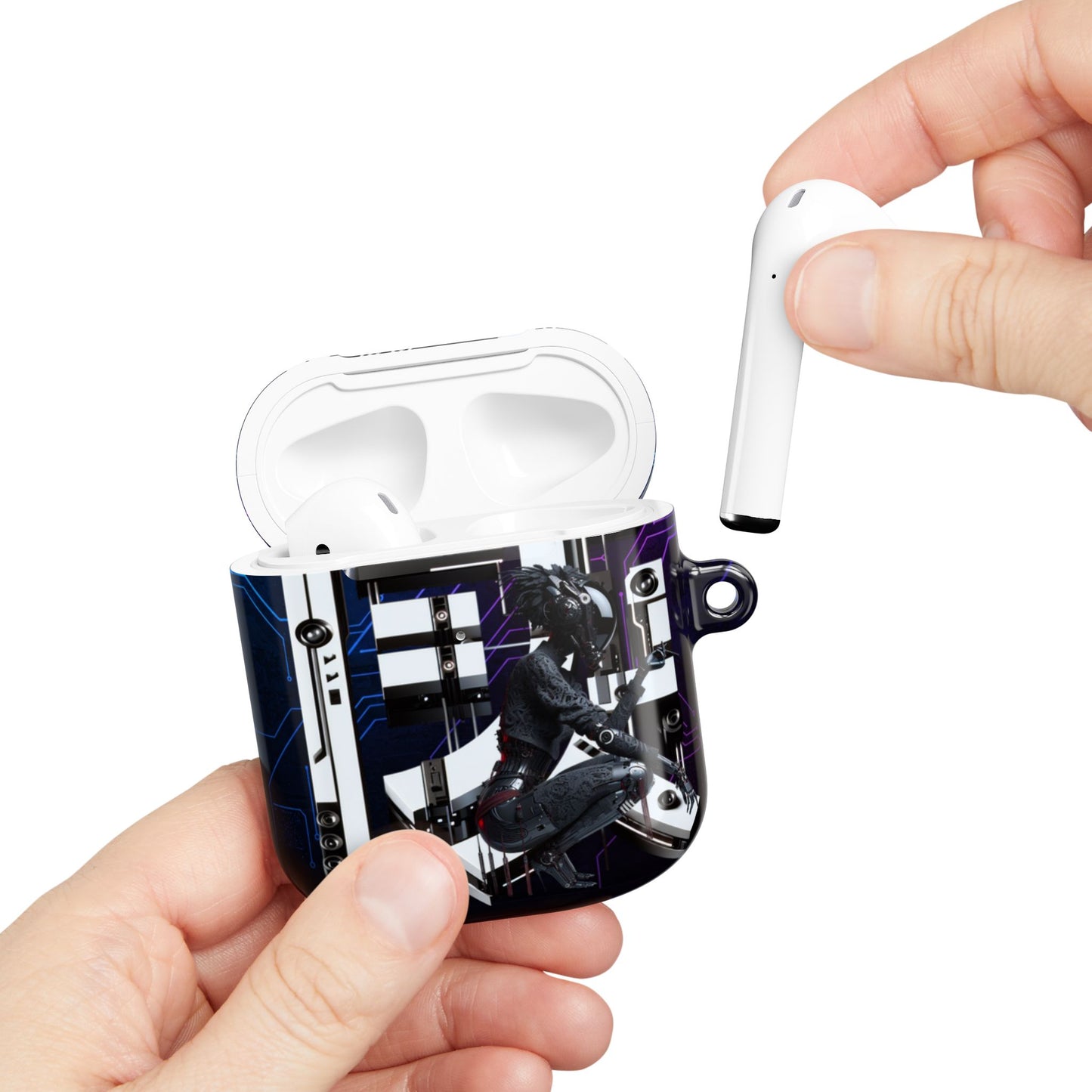 Futuristic AirPod Cases, Tech Accessory, Wireless Earbud Holder, Gift for Tech Lovers, Stylish Protector, Unique Design