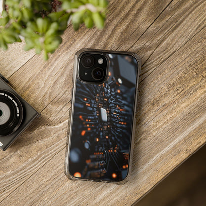 Magnetic Clear Impact Phone Case - Tech-Inspired Design, Perfect for Gadget Lovers, Birthday Gift, Tech Accessories, Durable Protection