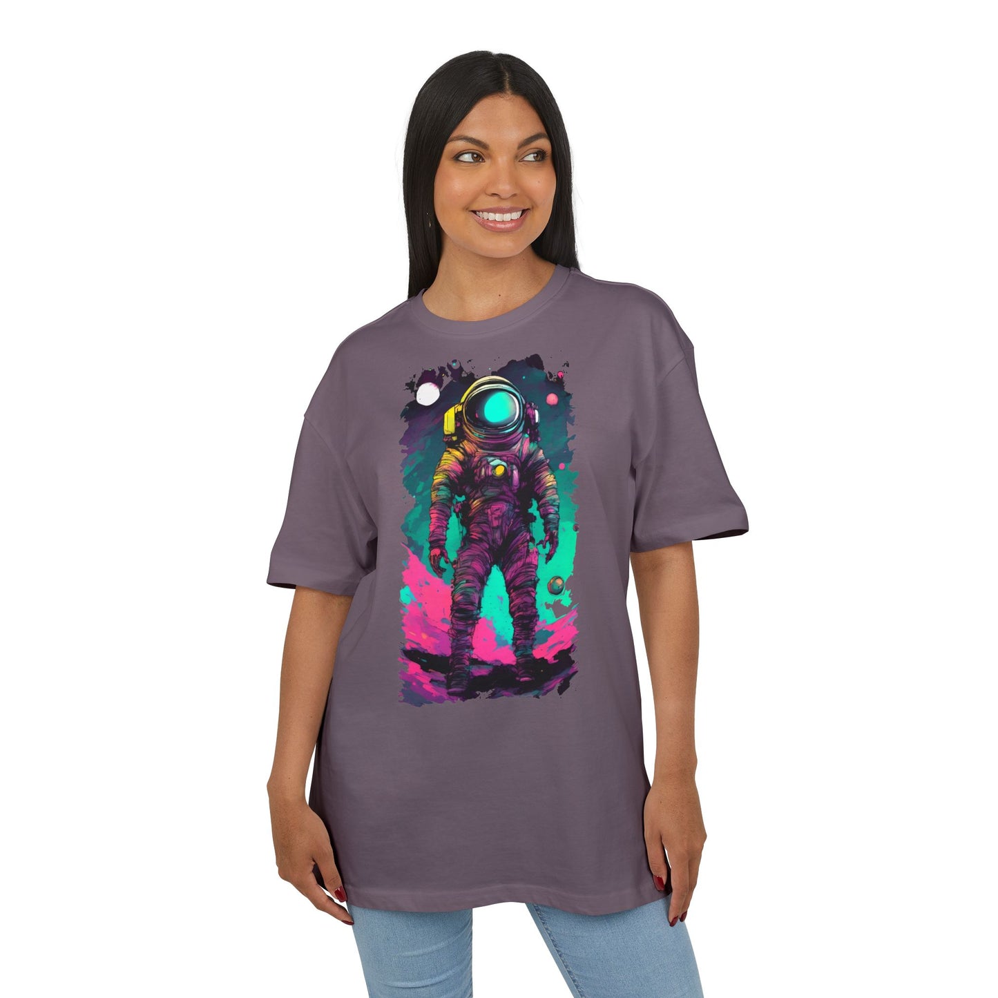 Cosmic Astronaut Tee, Unisex Oversize Tee, Space Graphic Shirt, Retro Astronaut T-Shirt, Gift for Space Lovers, Unique Graphic Tee