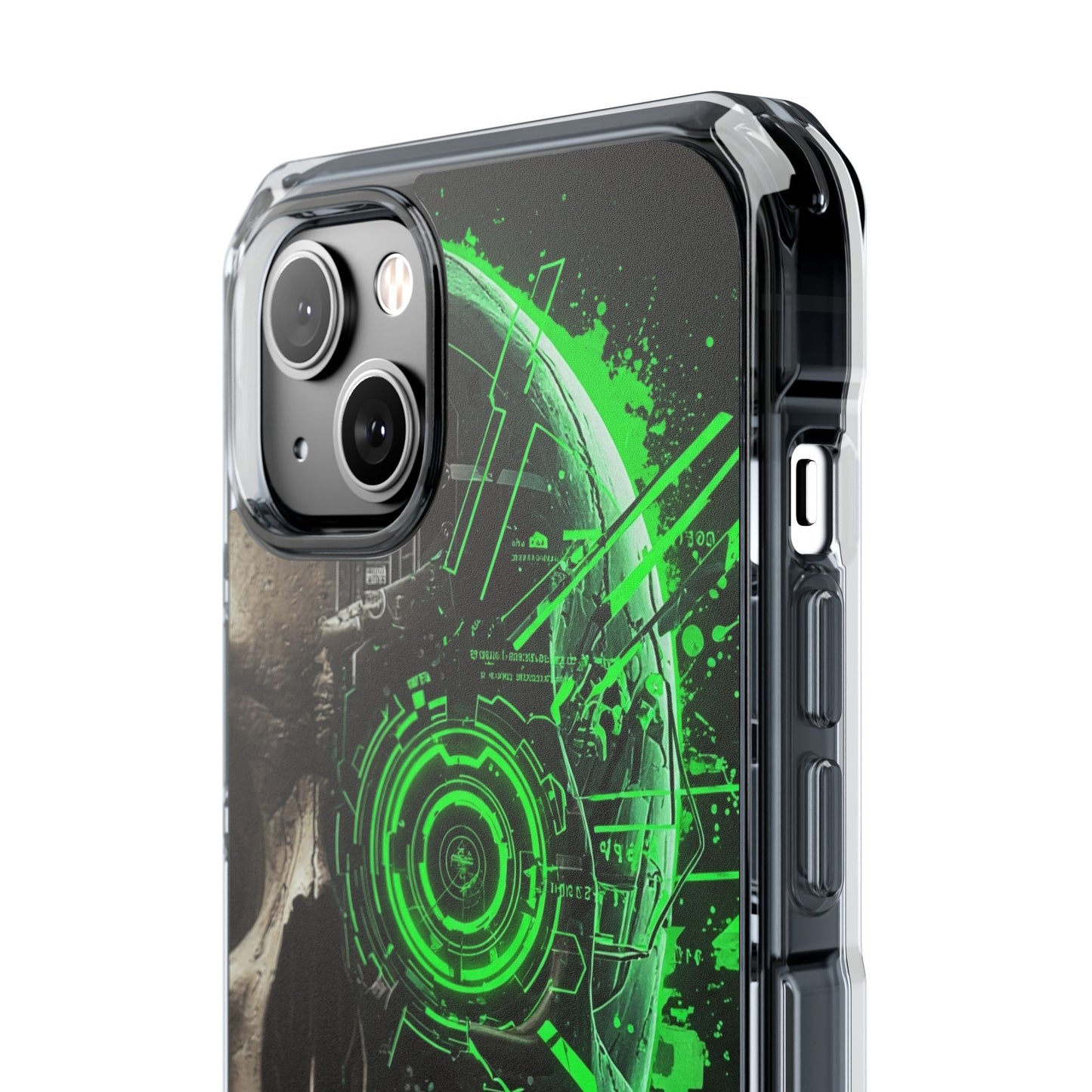 Skull Graphic Phone Case - Magnetic Clear Impact Cases, Skull Design, Unique Phone Protection, Edgy Gift for Tech Lovers