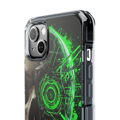 Skull Graphic Phone Case - Magnetic Clear Impact Cases, Skull Design, Unique Phone Protection, Edgy Gift for Tech Lovers