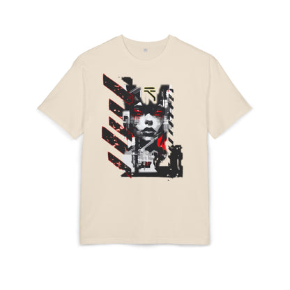 Unisex Heavy Oversize Tee with Urban Art Design - Streetwear Style Tee