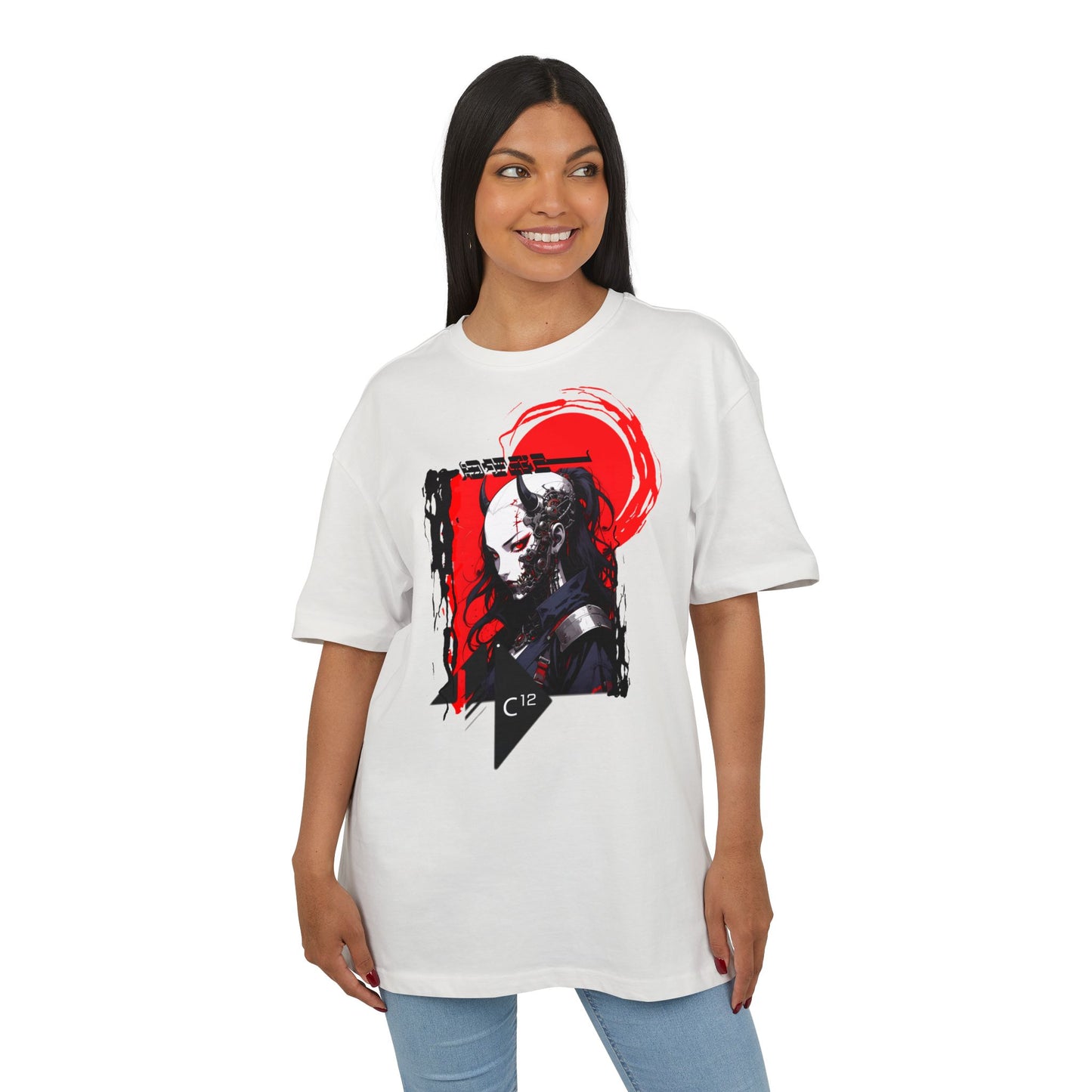 Unisex Graphic Oversized Tee with Artistic Design, Casual Streetwear, Unique Gift for Art Lovers and Gamers, Perfect for Everyday Wear