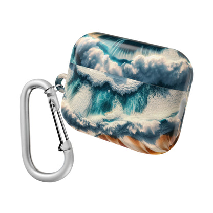 Ocean Wave AirPod Case - Waterproof Protection, Trendy Accessories for Summer, Beach Lover Gift, Cute Tech Cover, Tropical Aesthetic