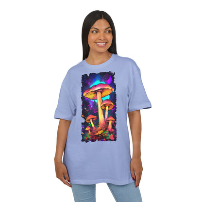 Psychedelic Mushroom Oversize Tee, Unisex Graphic Tee, Casual Summer Shirt, Gift for Nature Lovers, Festival Fashion