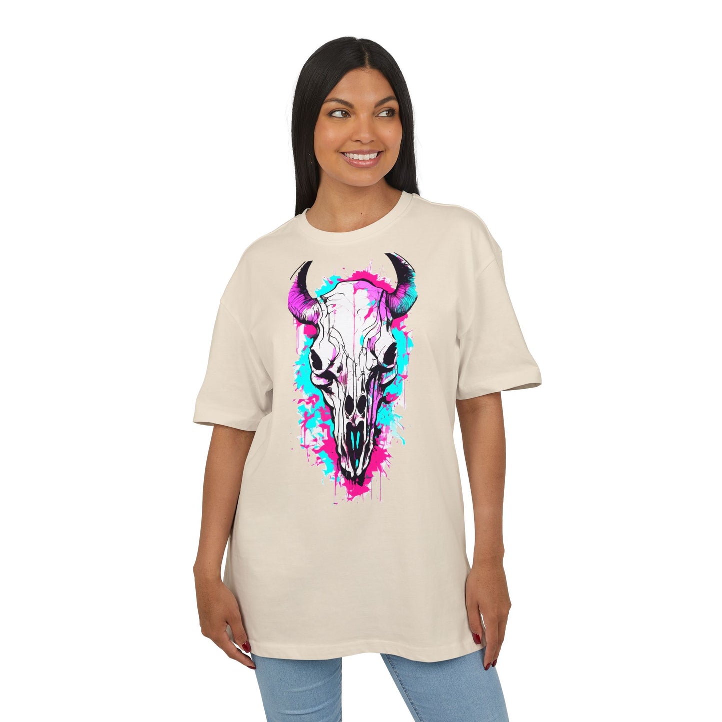 Vibrant Skull Graphic Tee for Art Lovers, Casual Wear, Unique Gift, Festival Apparel, Street Style Fashion