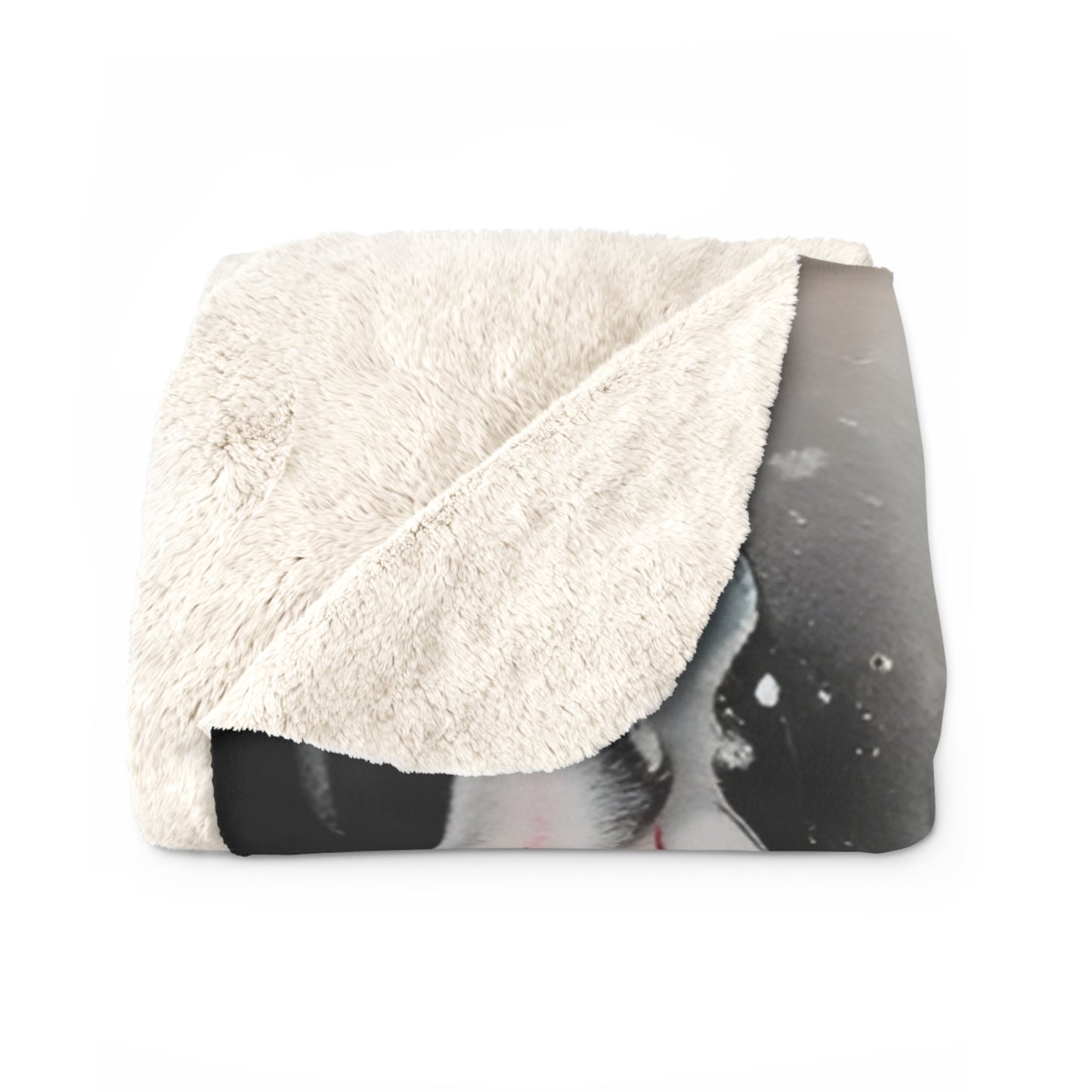 Sherpa Fleece Blanket with Dark Horror Skull Design