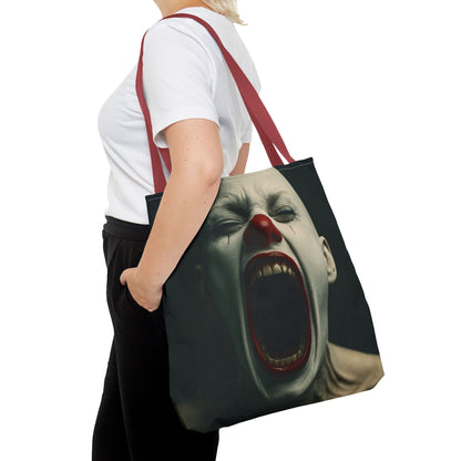 Terrifying Clown Tote Bag - Perfect for Halloween, Spooky Parties, Horror Fans, Trick-or-Treating, Unique Gift