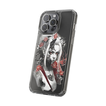 Mystical Warrior Clear Phone Case - Stylish & Protective