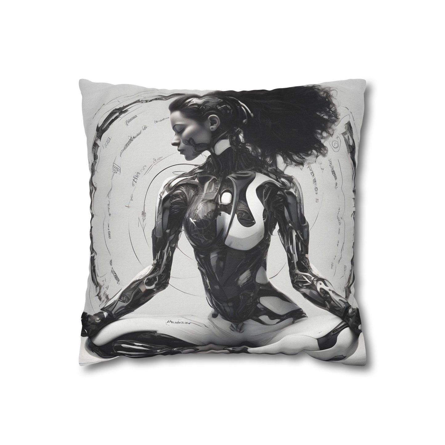 Square Pillowcase with Edgy Futuristic Design