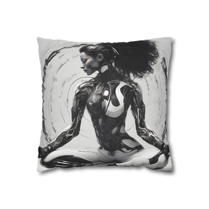 Square Pillowcase with Edgy Futuristic Design
