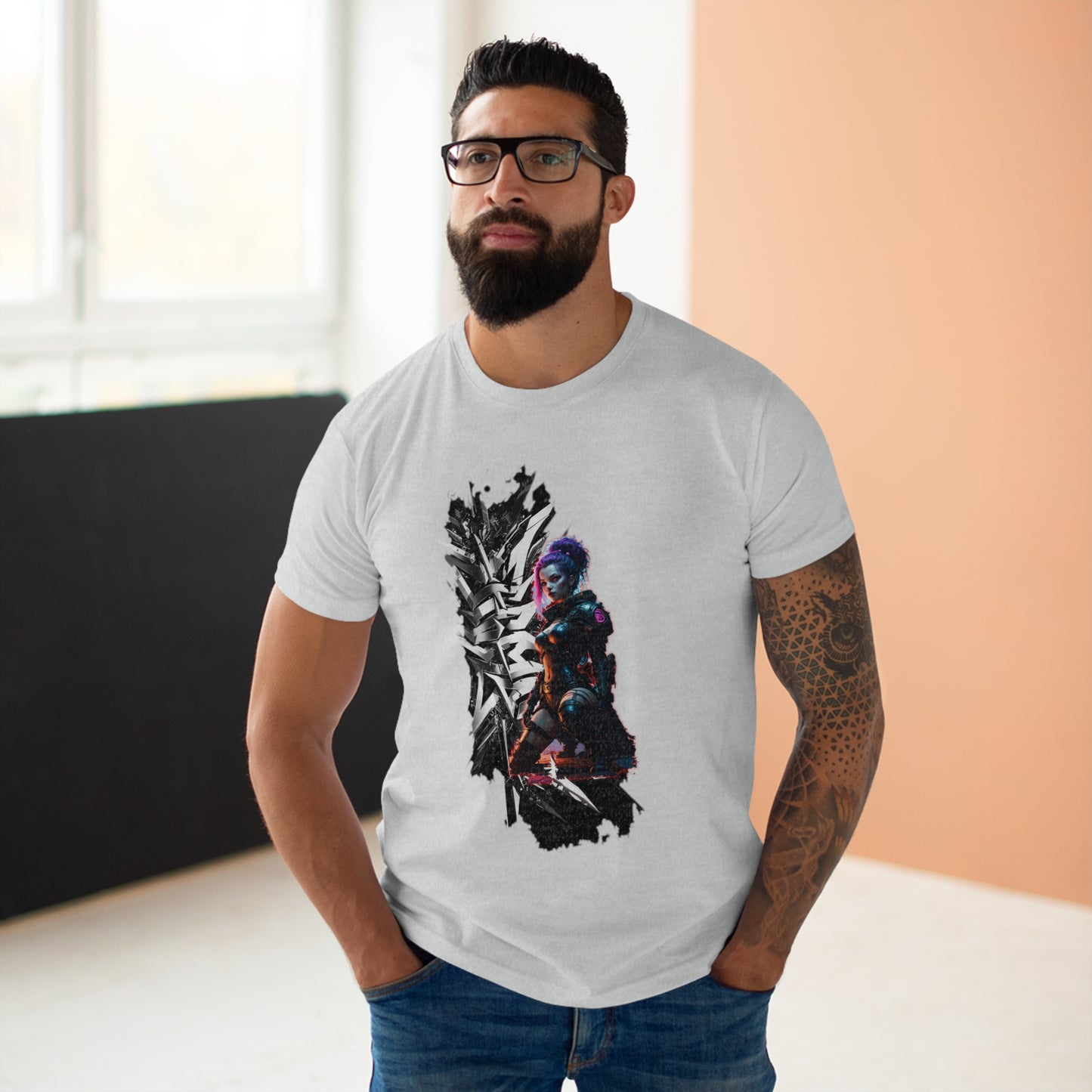 Unisex Graphic T-Shirt Featuring Bold Illustration, Streetwear Style Tee, Trendy Casual Wear, Perfect Gift for Graphic Art Lovers