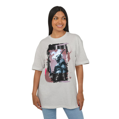Unisex Heavy Oversize Tee featuring Samurai Art, Streetwear Graphic Tee, Gift for Him/Her, Casual Wear, Anime Inspired Fashion