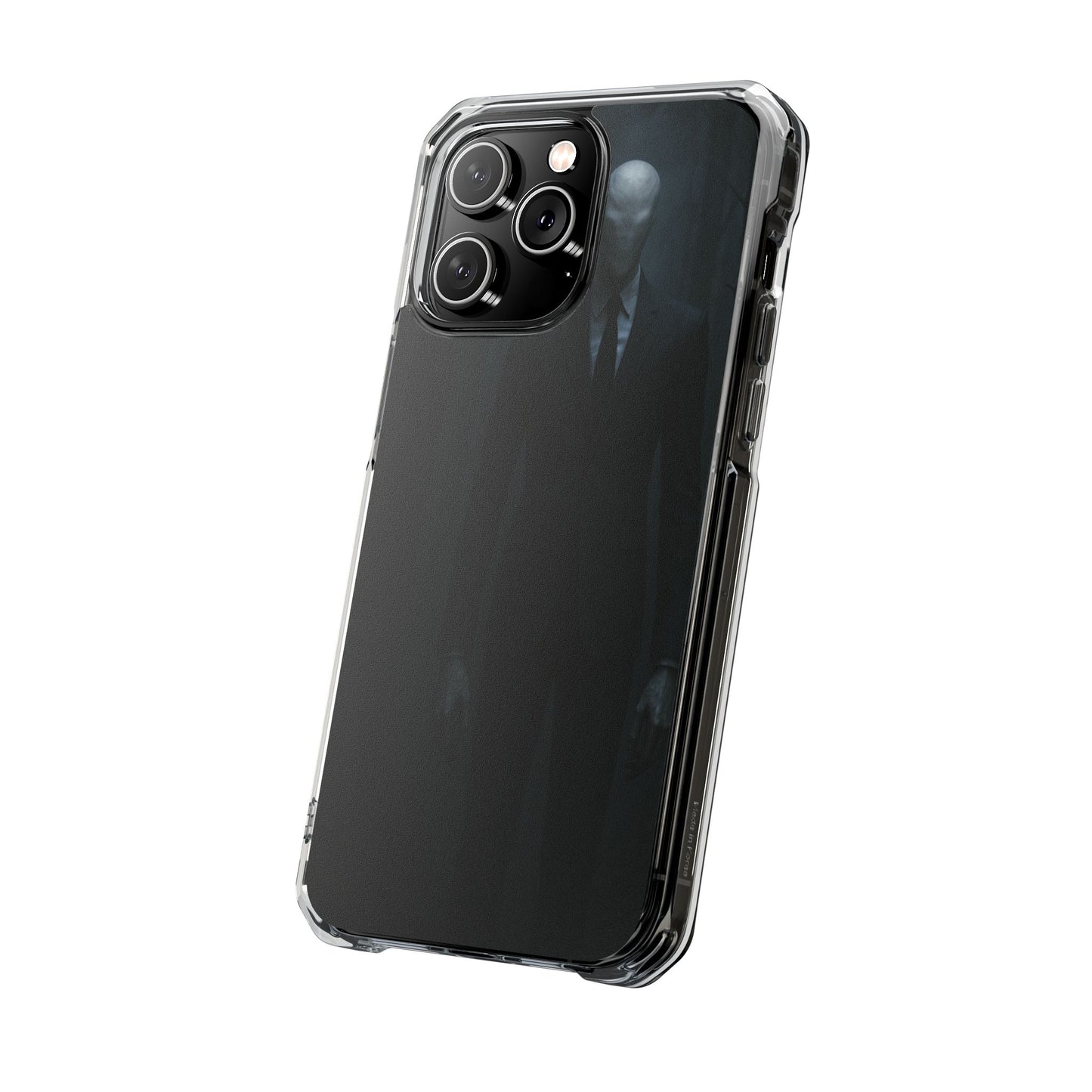 Sleek Phone Case with Minimalist Horror Design of Slenderman, Slim Protective Case, Unique Gift for Horror Lovers, Clear Impact-Resistant Case