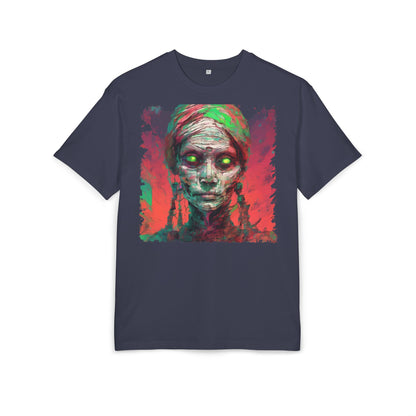 Horror-Inspired Unisex Oversize Tee, Spooky Graphic Shirt, Halloween Outfit, Unique Art Tee, Ghoulish Casual Wear, Perfect for Parties