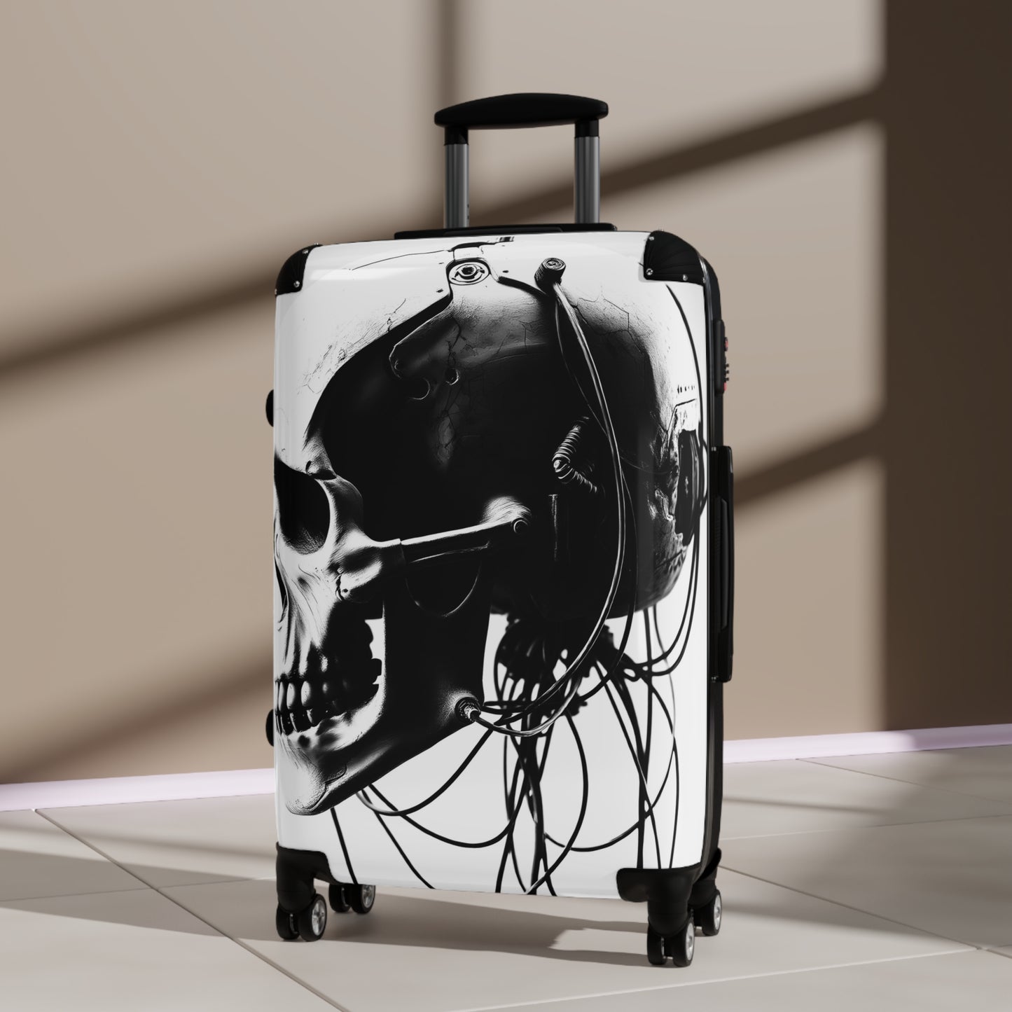 Stylish Travel Suitcase with Skull Design - Perfect for Adventurers