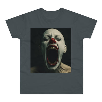 Creepy Clown Graphic T-Shirt, Scary Shirt for Halloween, Horror Movie Fans, Unique Gift for Him, Unisex Casual Wear